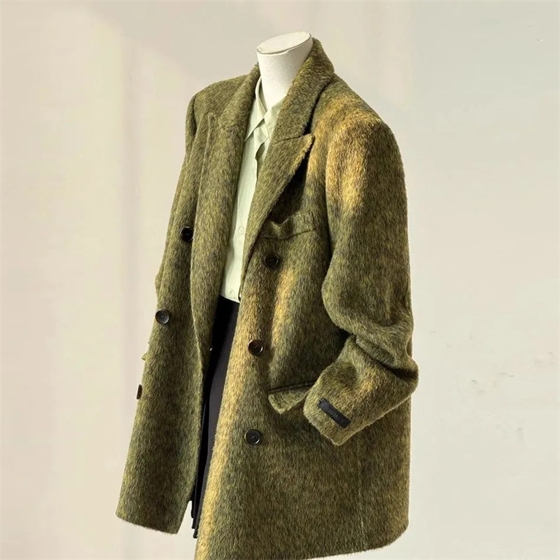Wool Coat Peacoat - Abrigo de lana de doble cara