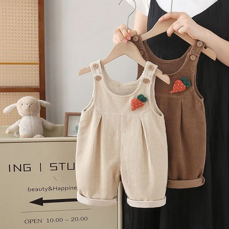 Corduroy Pant Warm - Pantalones con tirantes para bebé de