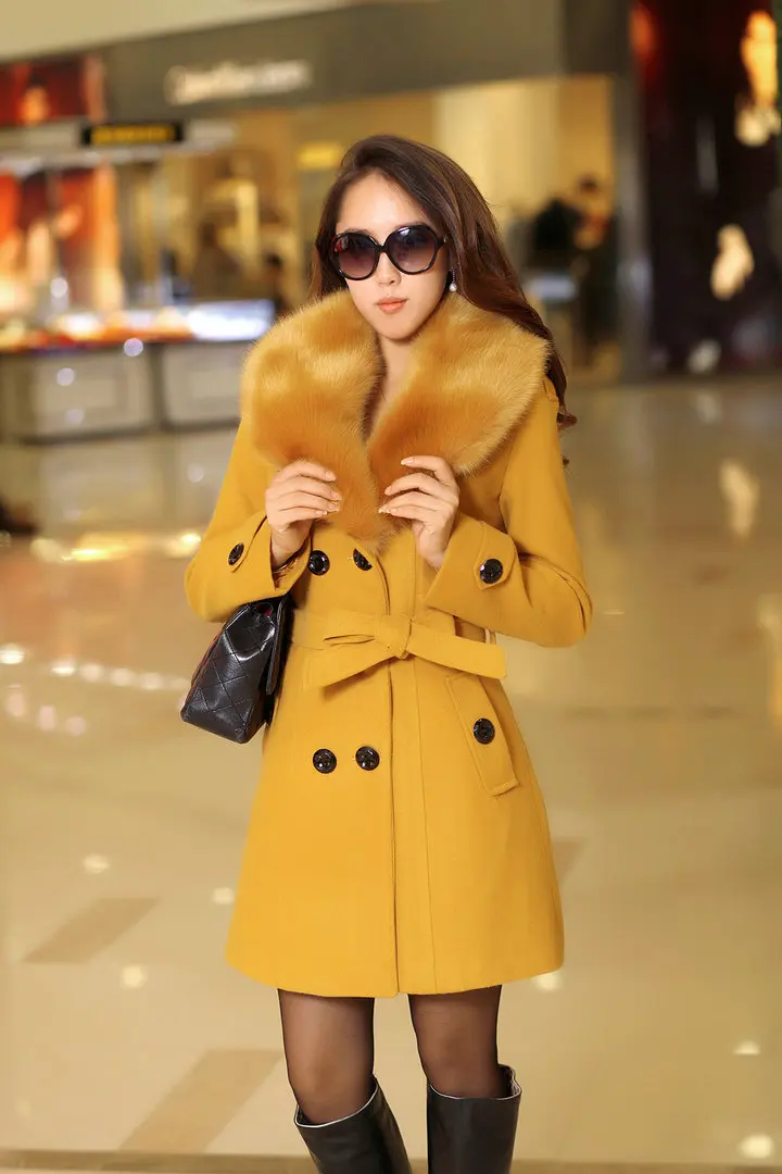 Abrigos de lana de longitud me - Wool Coat Peacoat reseña y precio