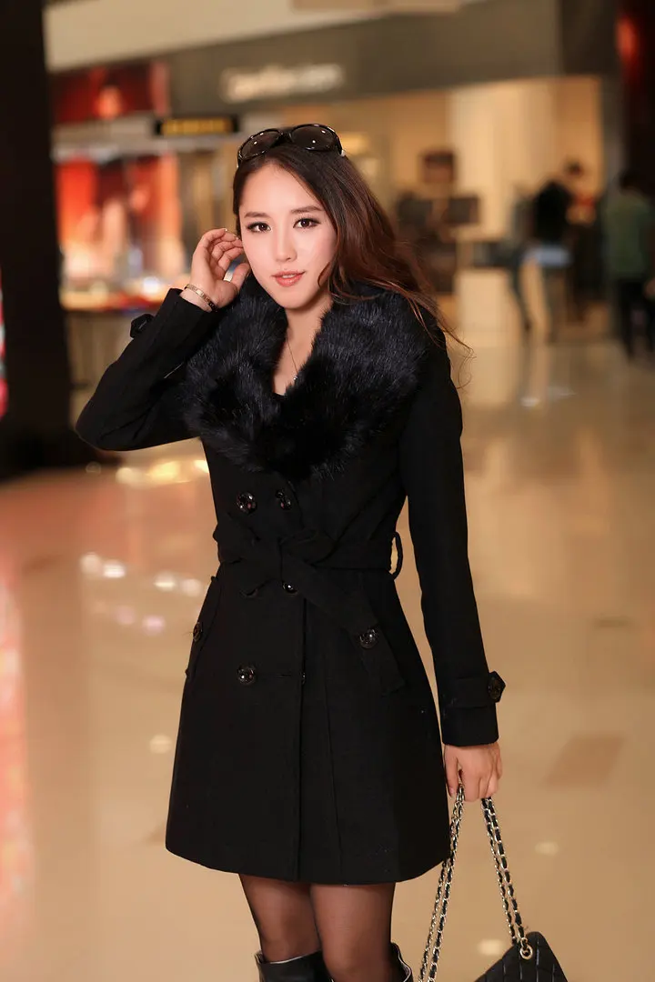 Abrigos de lana de longitud me - Wool Coat Peacoat reseña y precio