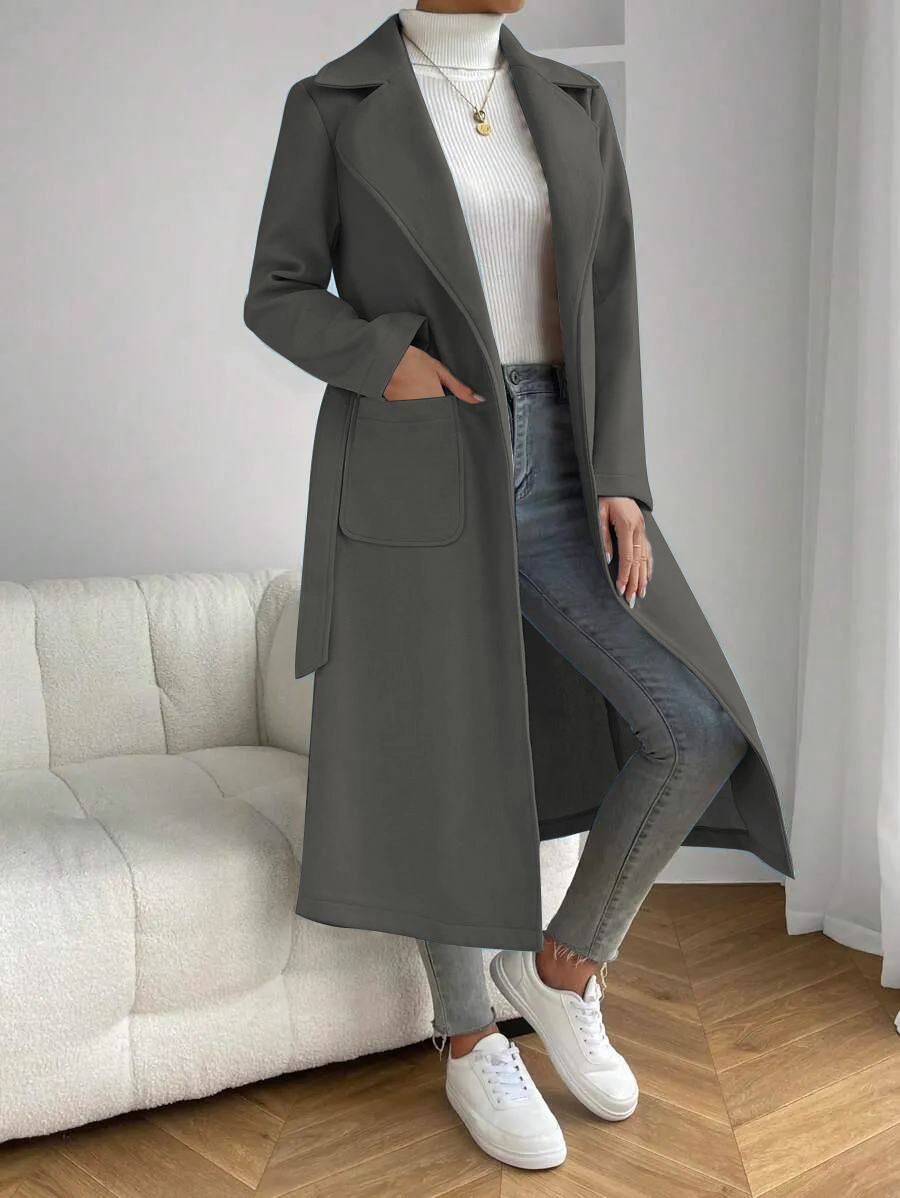 Moda mujer manga larga Otoño I - Wool Coat Peacoat reseña y precio